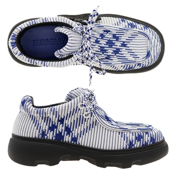 Burberry Creeper Lace-Up Men Salt Ip Check Size 11 New - Picture 1 of 7